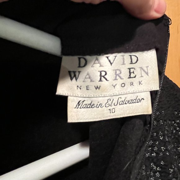 David Warren zip back high collar beaded top - Picture 6 of 8